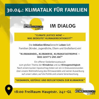 30.april 18.00 Uhr: IKGL Im Dialog - Klimatalk für Familien  Bergisch Gladbach