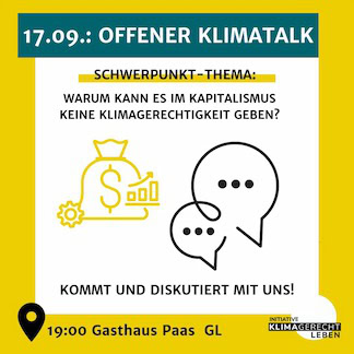 17.SEPTEMBER   19.00 Uhr:   offener klimatalk Bergisch Gladbach