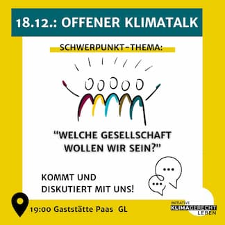 18.12. 19.00 Uhr:   offener klimatalk Bergisch Gladbach