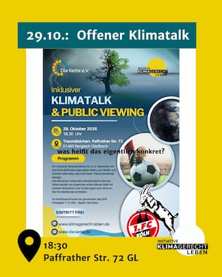 29.10. 18:30 Uhr: Offener Klimatalk