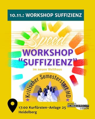 10.11. 17:00 Uhr: Suffizienz_Speed-Workshop