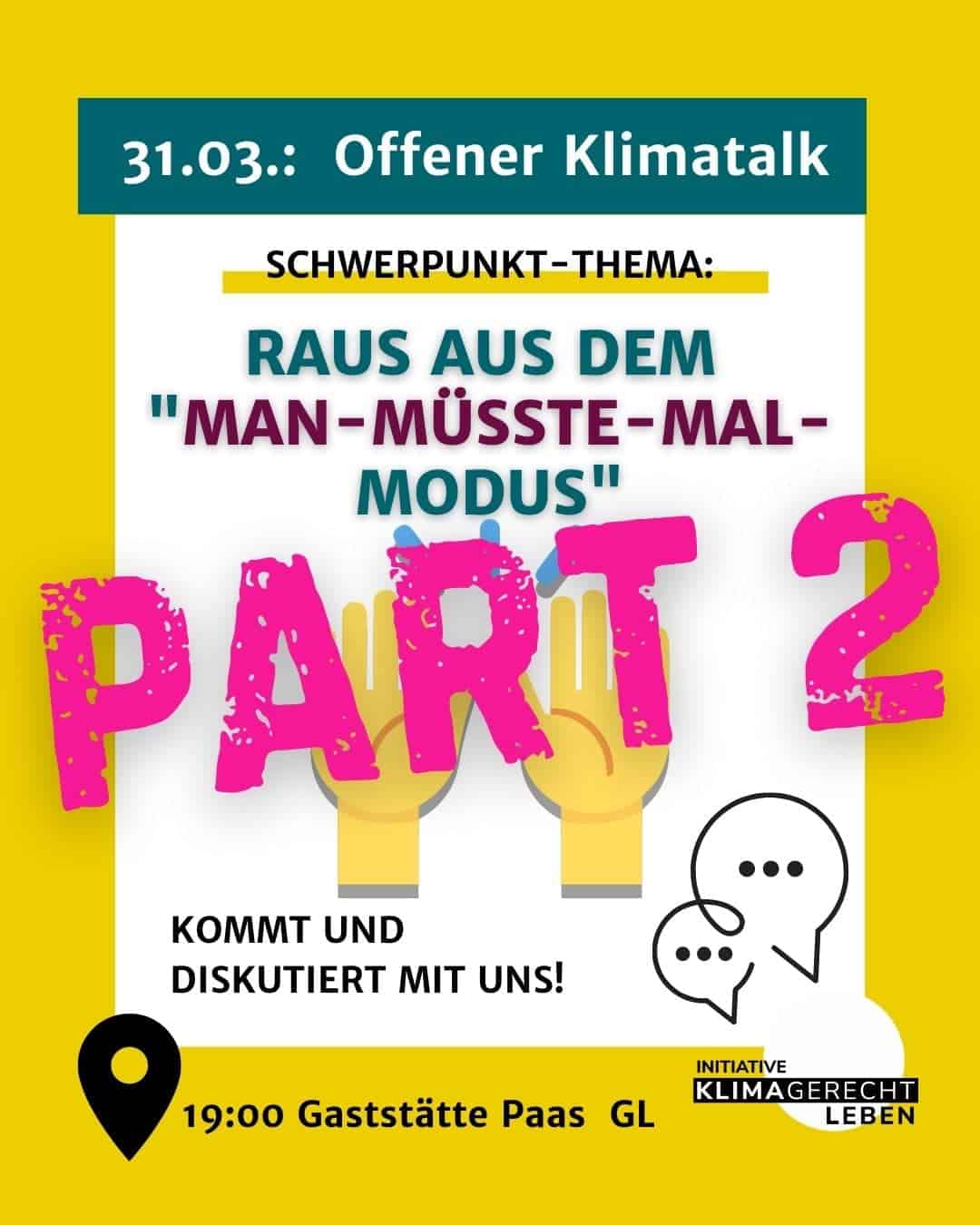 31.03.2026 19.00 Uhr:   offener klimatalk Bergisch Gladbach