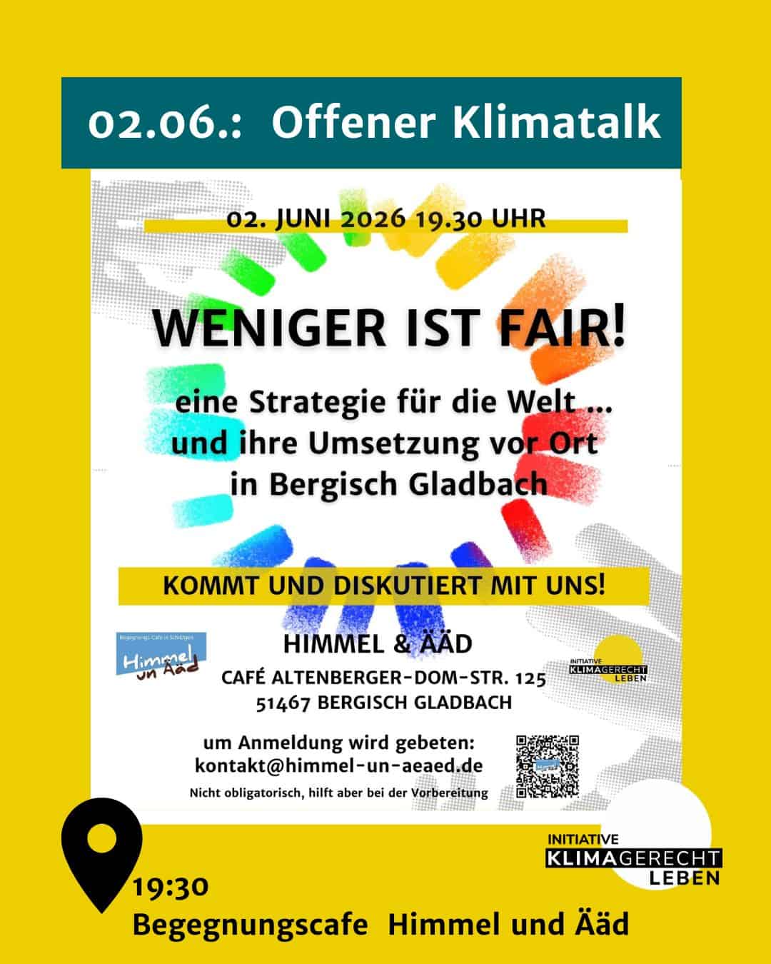 02.06.2026 19.30 Uhr:   offener klimatalk Bergisch Gladbach